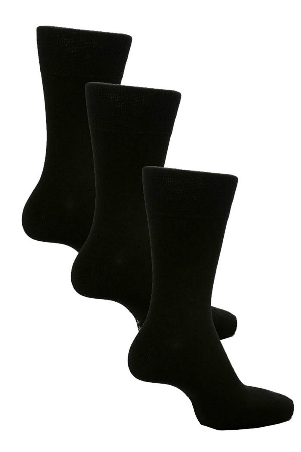 Unisex 3 Çift Diyabet (ŞEKER) Çorap Siyah