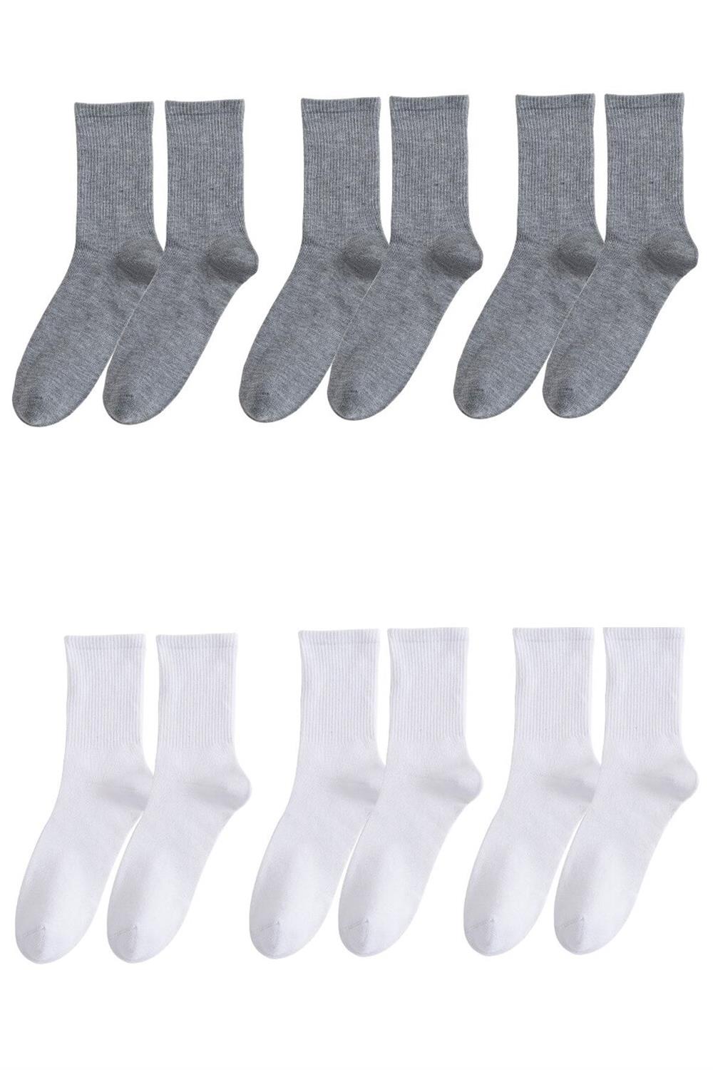Unisex 6'lı Düz Tenis Model Çorap