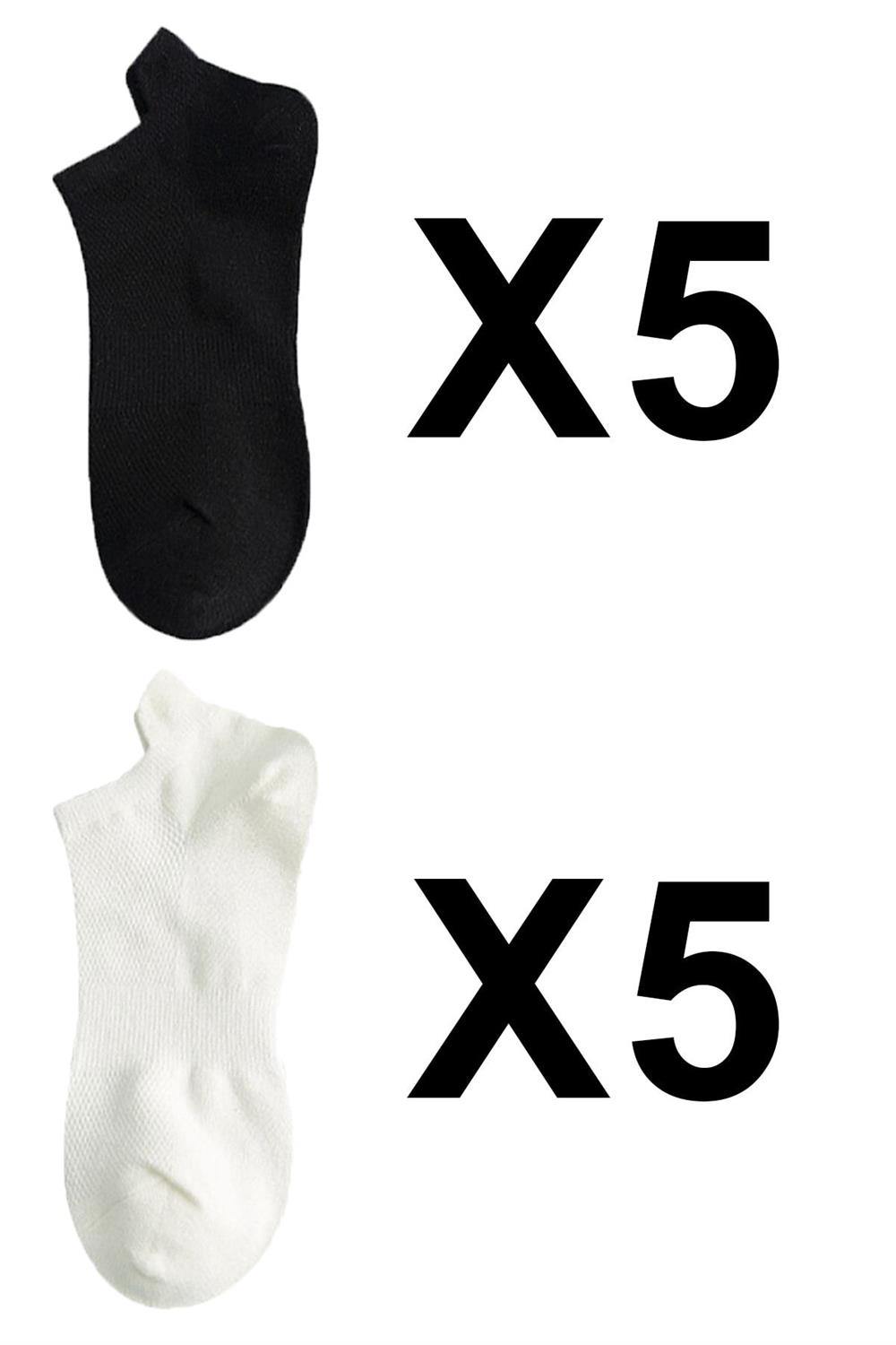 Unisex Spor Patik Renkli 10'lu