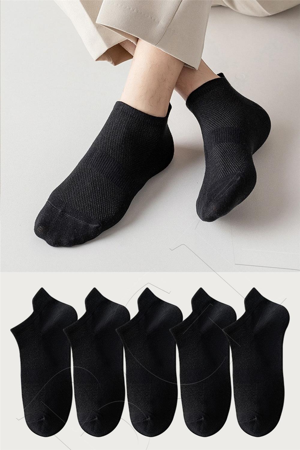 Unisex Spor Patik Renkli 5'li -48y-n48-siyah Klasik