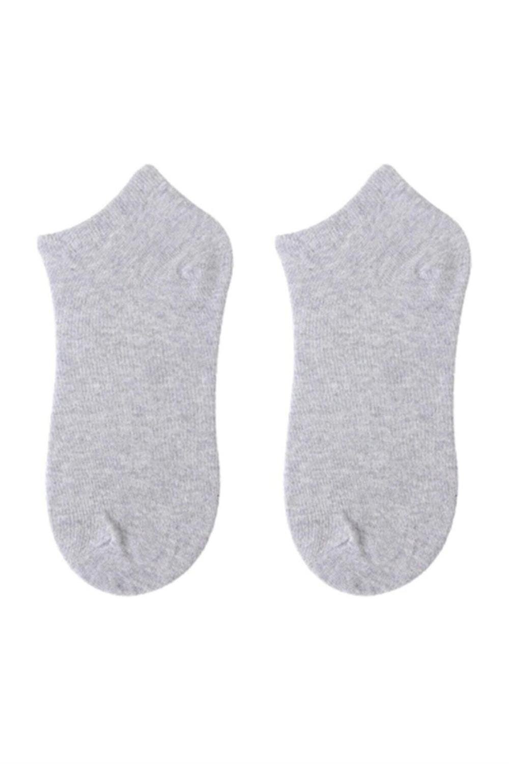 Unisex Yazlık Patik Çorap 5 'li Extra Rahat Gri