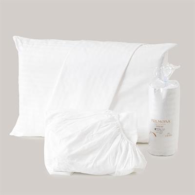 Beyaz Renk Pamuklu Saten Fitted Çift Kişilik Çarşaf Takımı (160x200cm)
