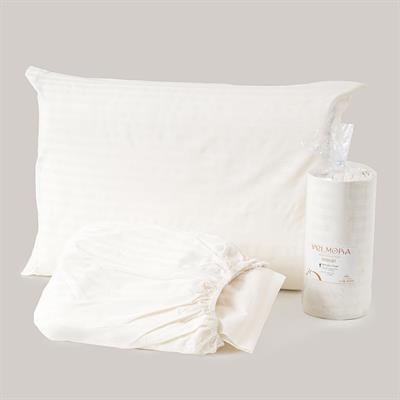 Krem Rengi Pamuklu Saten Fitted Çift Kişilik Çarşaf Takımı (160x200cm)