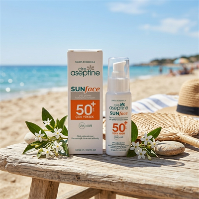  Cire Aseptine Sun Face SPF 50+ Yüz Güneş Koruyucu Losyon (60 ml)