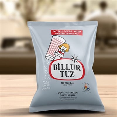 Billur Yıkama İyotlu Sofra Tuzu 750 gr