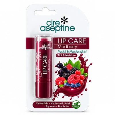 Cire Aseptine Lip Care Madberry Nemlendirici Renkli Dudak Bakım Kremi 4,5 g