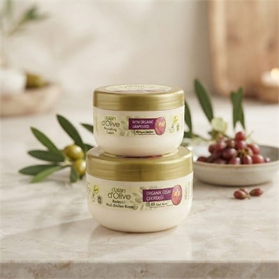 Dalan D'Olive Organik Üzüm Çekirdeği Krem 300 ml + 150 ml