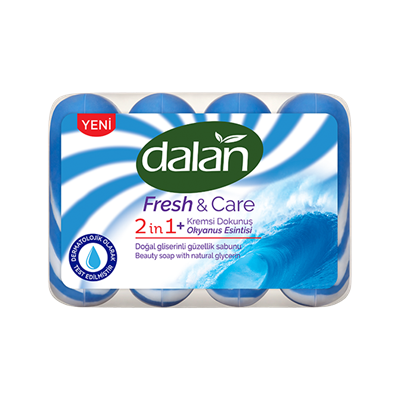 Dalan Fresh & Care 2 in 1 Okyanus Esintisi Doğal Gliserinli Güzellik Sabunu 90 g x4