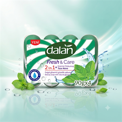 Dalan Fresh & Care Taze Nane Doğal Gliserinli Güzellik Sabunu 90 g x 4