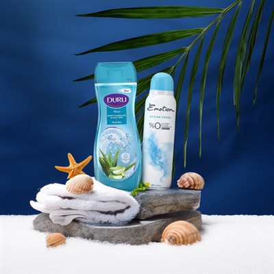 Duru Duş Jeli Moods Deniz Minerali & Aloe Vera 450 ML & Emotion Deodorant Ocean Fresh 200 ml 
