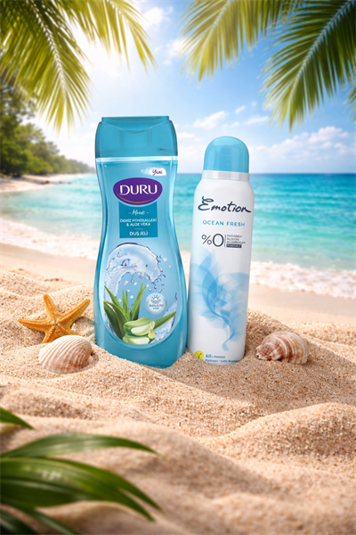 Duru Duş Jeli Moods Deniz Minerali & Aloe Vera 450 ML & Emotion Deodorant Ocean Fresh 200 ml 