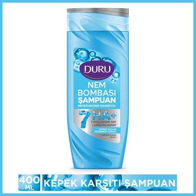 Duru Nem Bombası Kepekli Saçlar için Kepeğe Karşı Etkili Şampuan 400 Ml