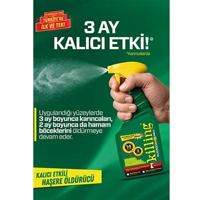Killing Sivrisinek Karasinek Haşere Öldürücü Sprey 300ml 
