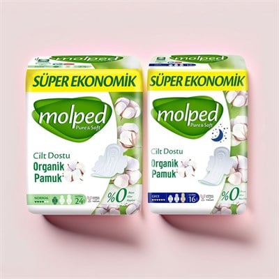 Molped Pure & Soft Normal 24'lü + Gece 16'lı Kadın Pedi Seti