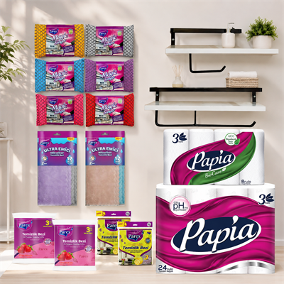 Parex & Papia Ev Temizlik ve Kağıt Ürünleri Set