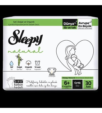 Sleepy Natural Bebek Bezi 6+ Numara 30 Adet (17-27 kg )