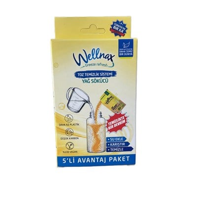 Wellnax Breeze Refresh Toz Temizlik Sistemi Yağ Sökücü 5'li Yedek
