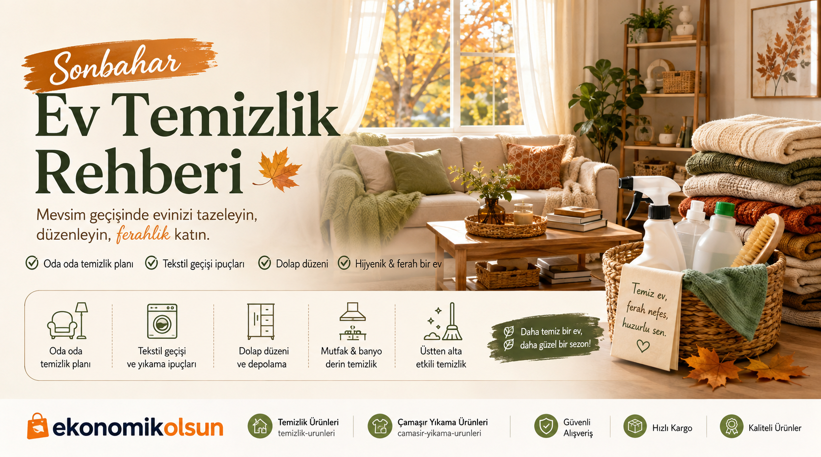 Sonbaharda Ev Bakımı ve Genel Temizlik Rehberi