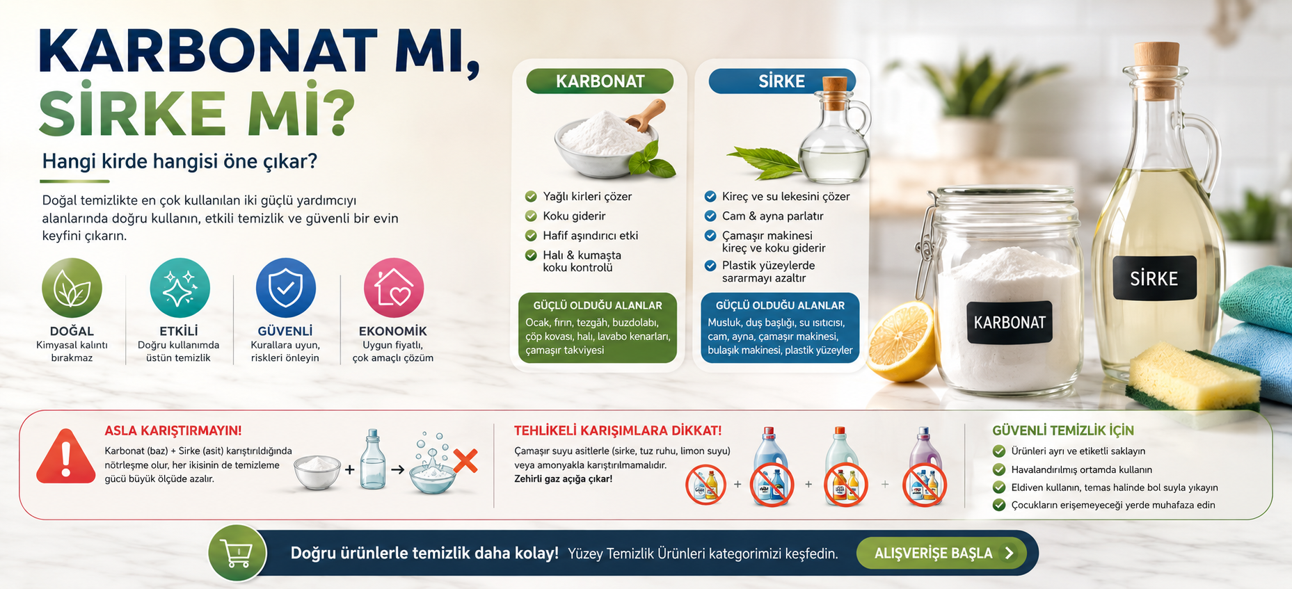 Karbonat nedir ve temizlikte ne işe yarar?