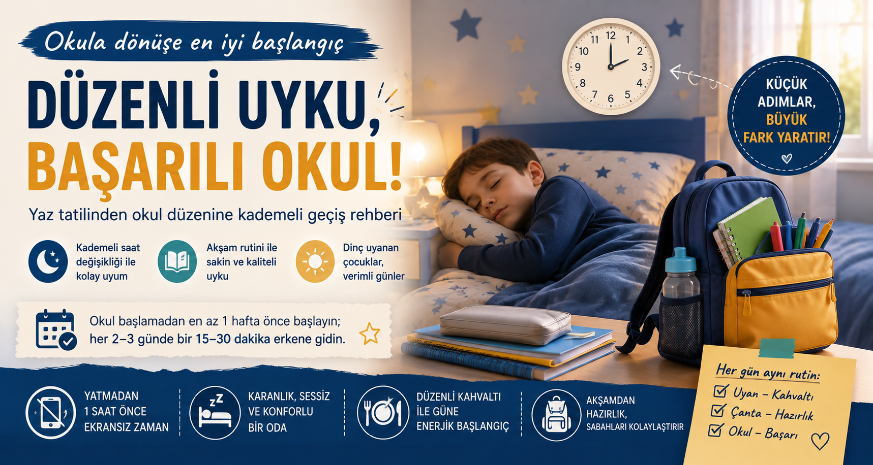 Okula Dönüşte Uyku Düzeni Nasıl Kurulur?