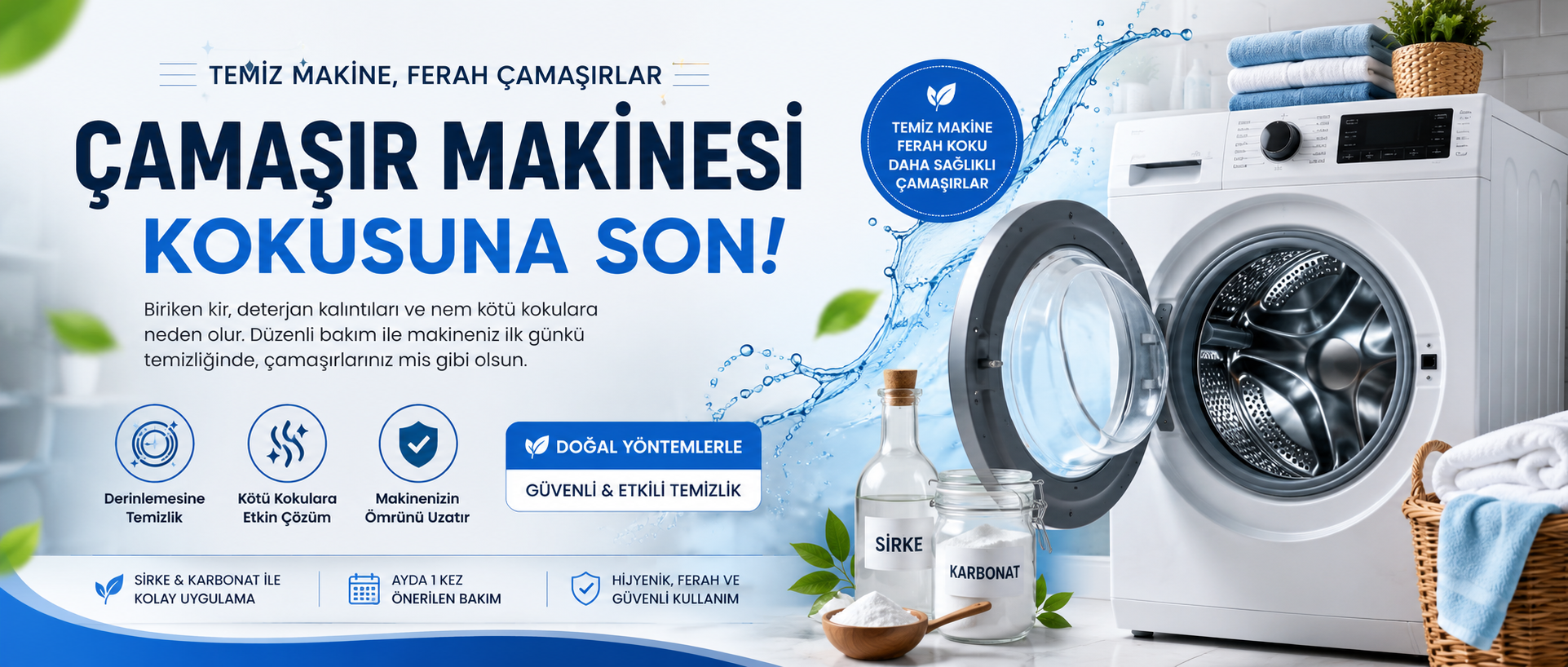 Çamaşır makinesi kokusu neden oluşur? 7 temel neden