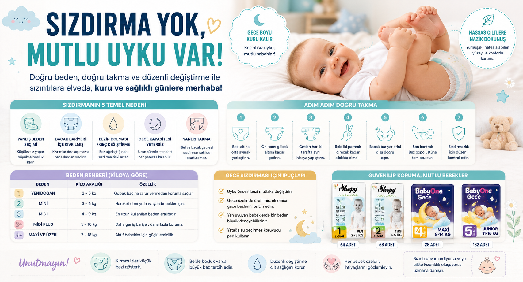 Bebek Bezi Neden Sızdırır? Sızıntıyı Önleme Rehberi