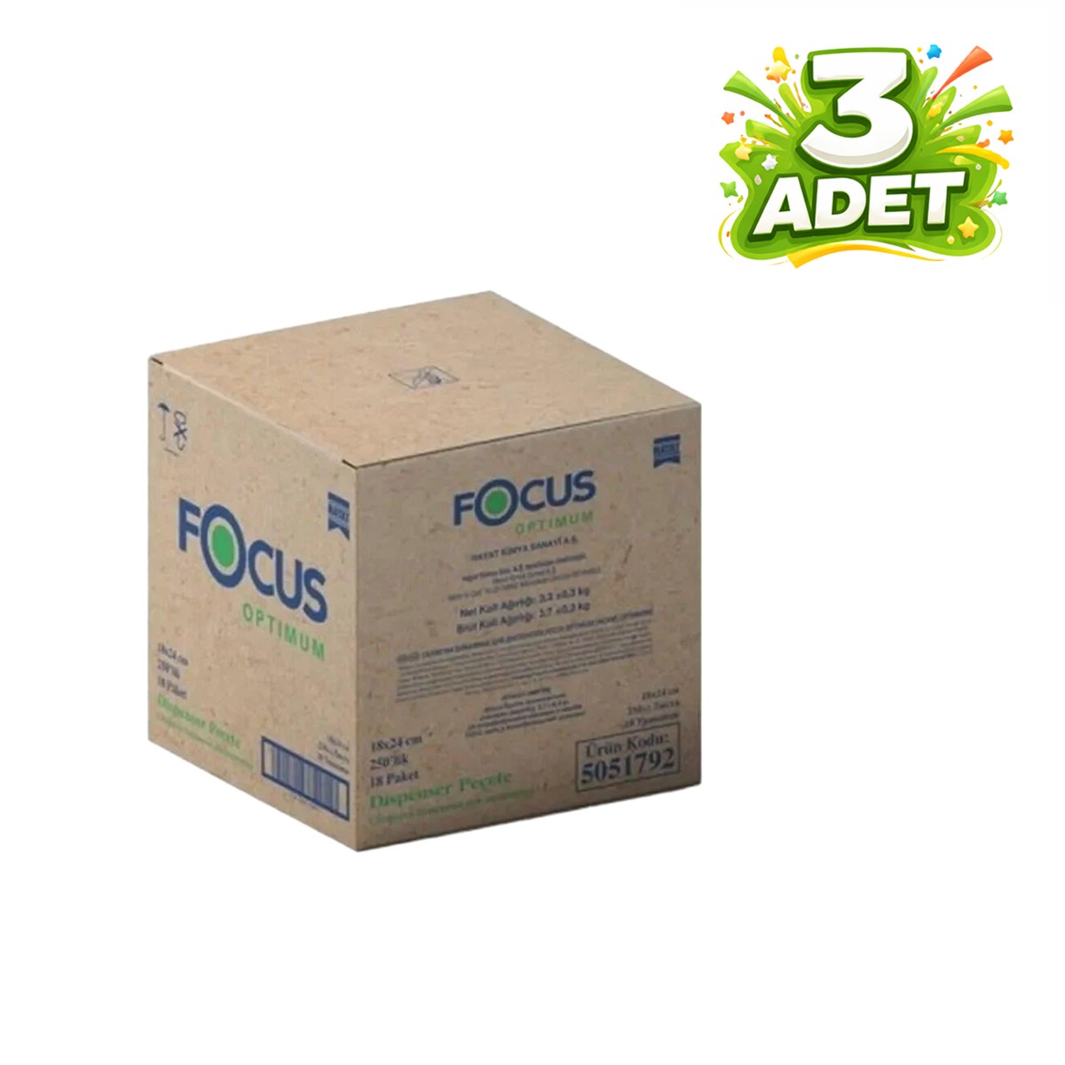 Focus Optimum Dispenser Peçete 150 adet 18 Paket 3 adet