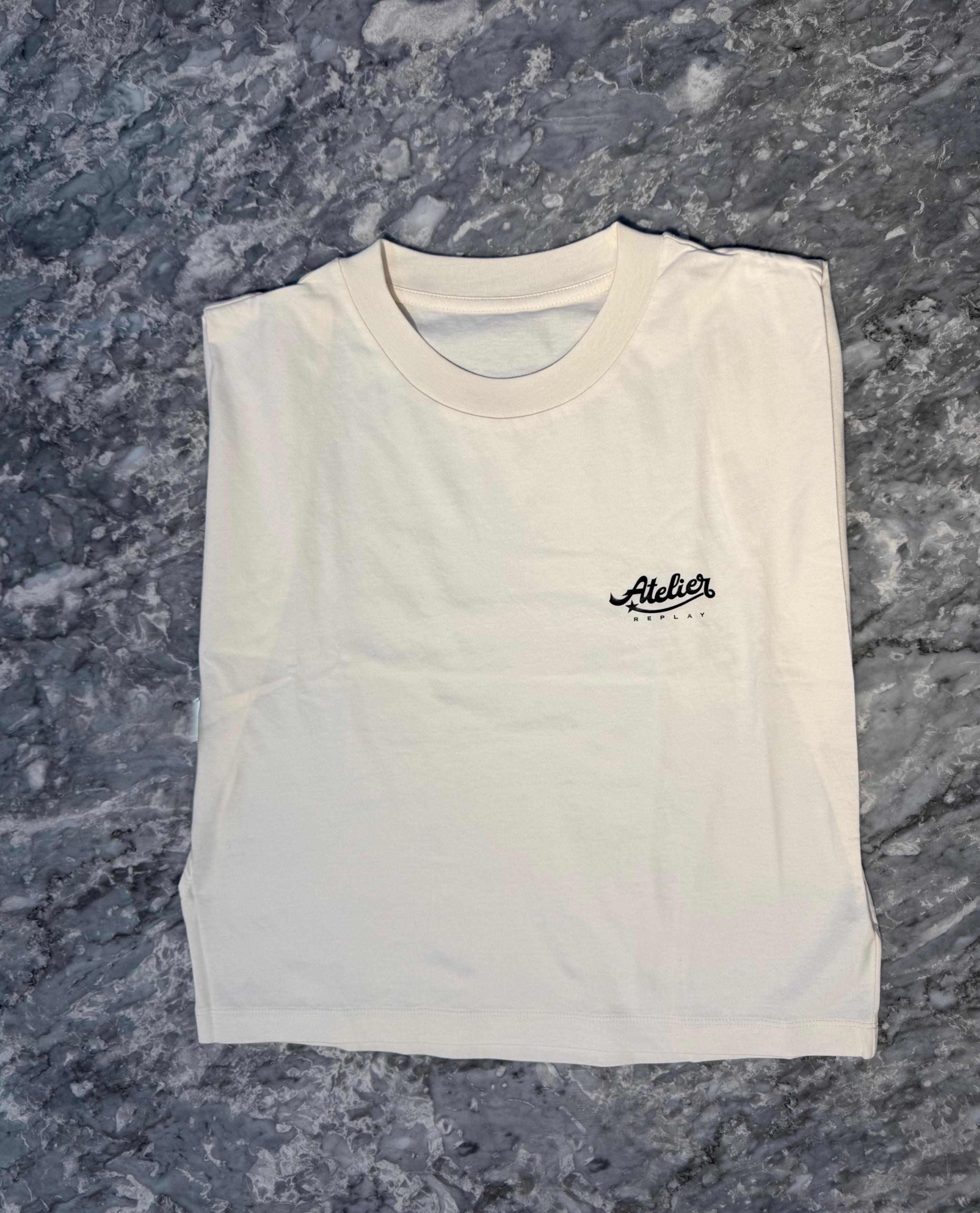 Atelier Replay Logolu Beyaz T-shirt