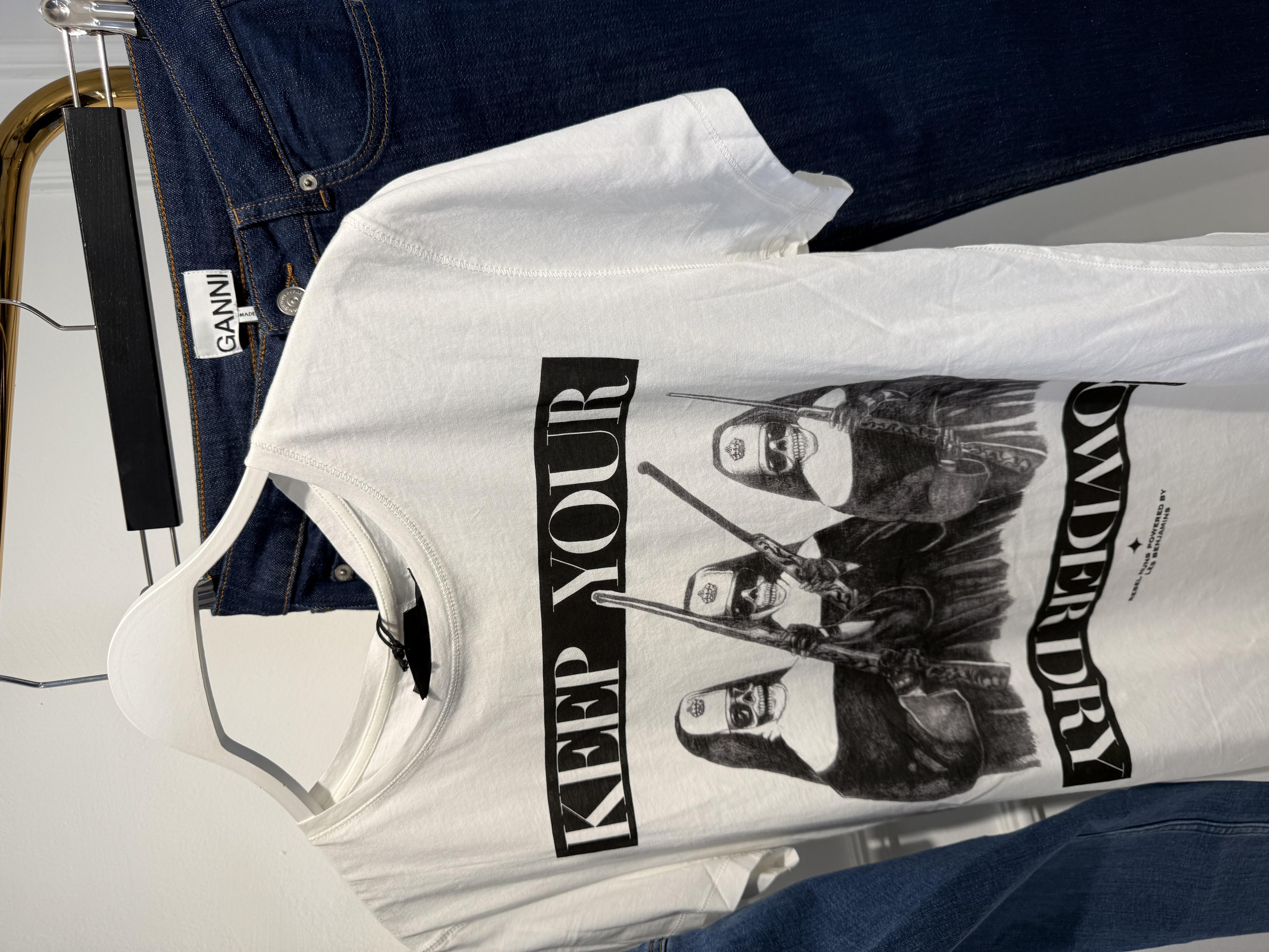 Baskılı Beyaz T-shirt