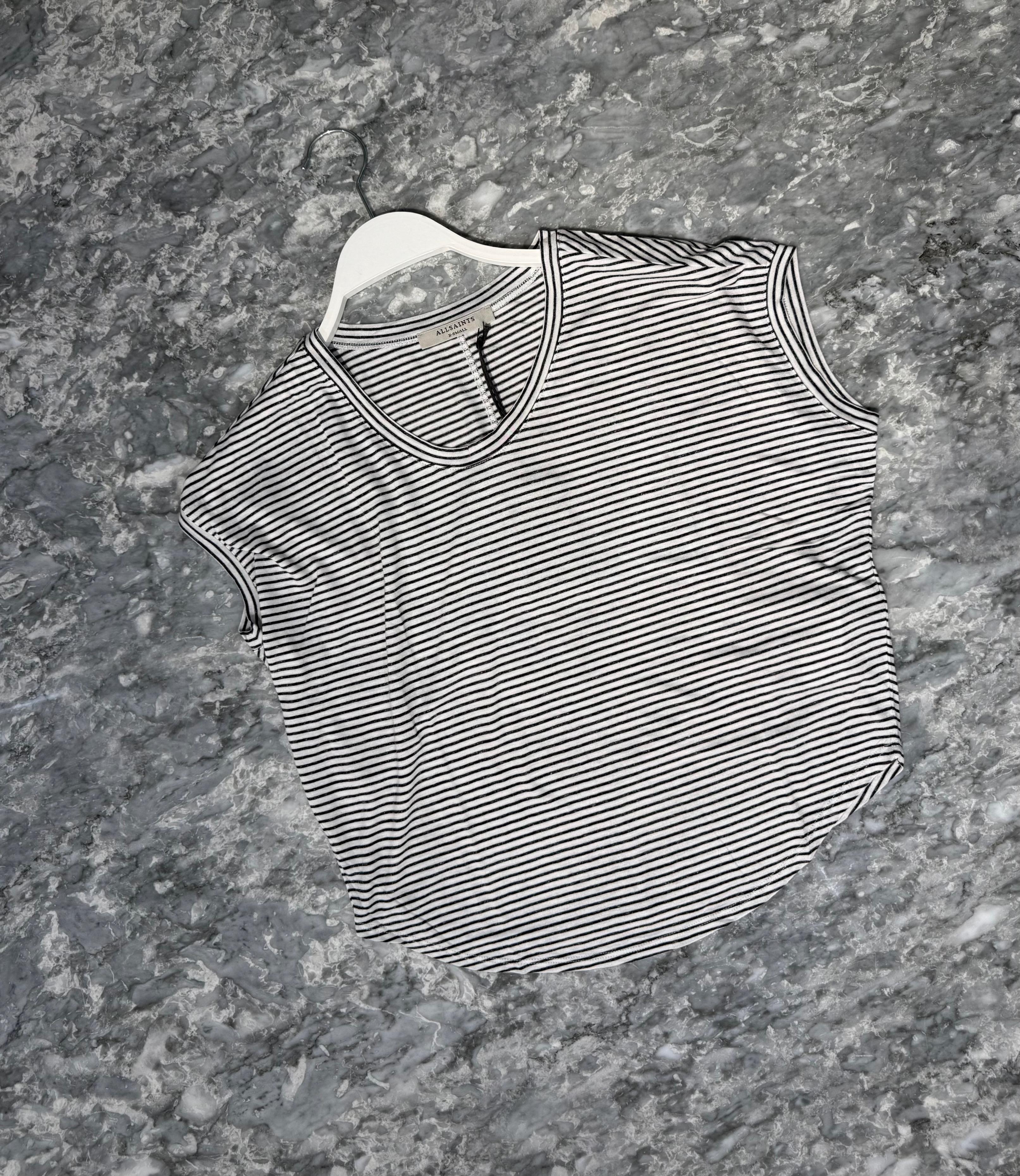 AllSaints Çizgili Kolsuz Bluz