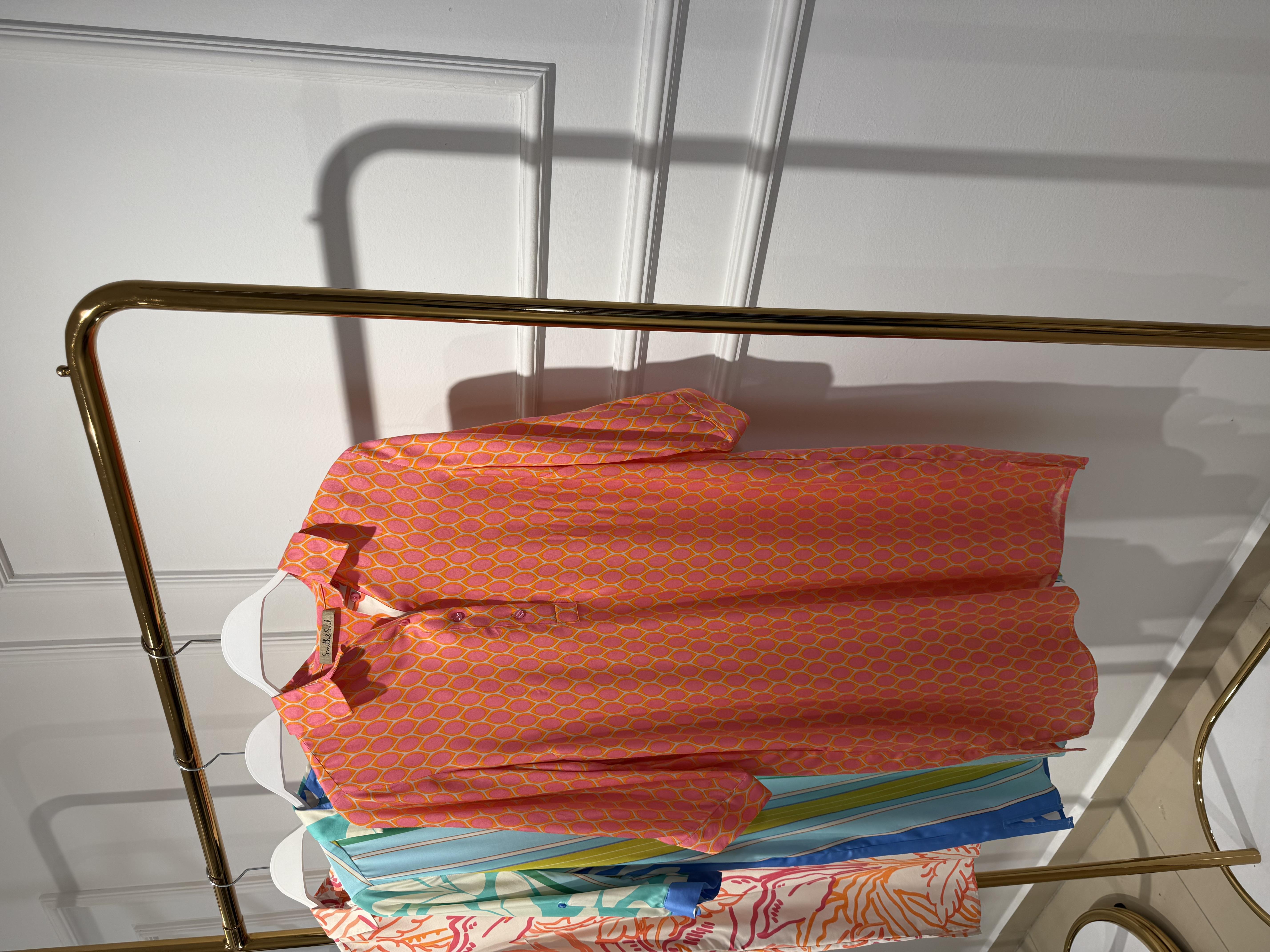 Mercan Petek Desenli Gömlek Elbise