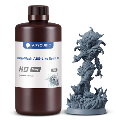 ANYCUBİC WATER WASH ABS LİKE REÇİNE 3.0 1 KG HD GRİ