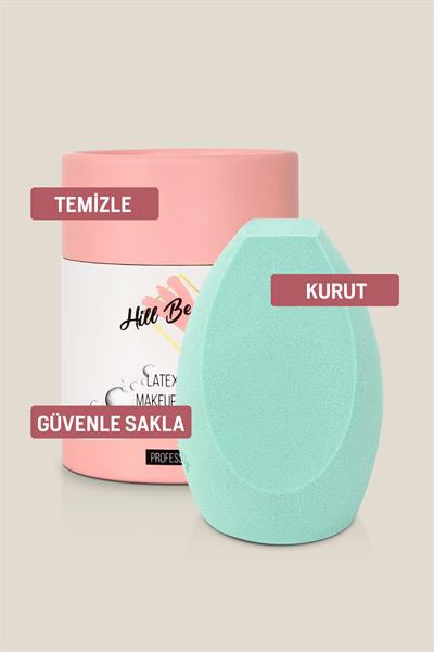 Profesyonel Makyaj Süngeri Non-Latex Mint-2 Cut