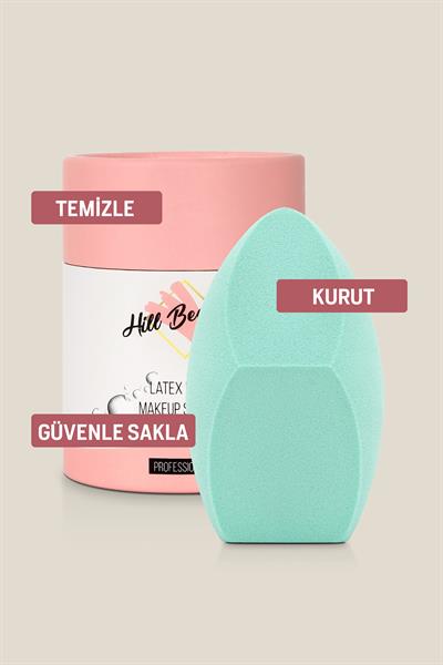 Profesyonel Makyaj Süngeri Non-Latex Mint-3 Cut