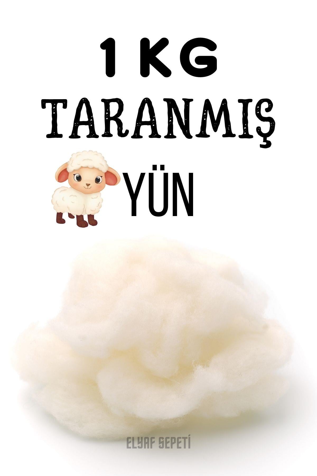 1 KG %100 Yıkanmış Taranmış Merinos Kuzu Yünü
