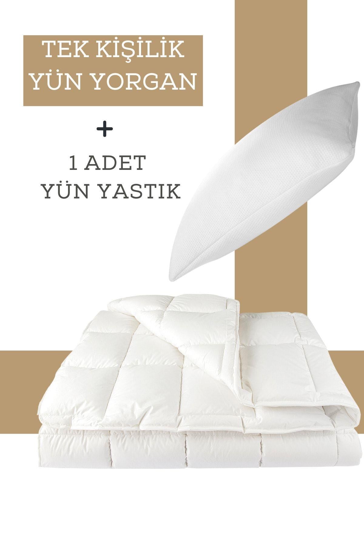 %100 Doğal Tek Kişilik Doğal Yün Yorgan Yün Yastık