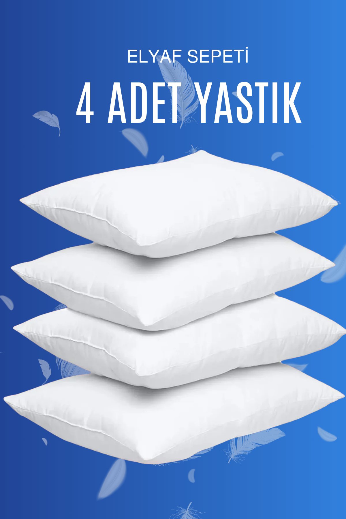 4 Adet Nonwoven Yıkanabilir Silikon Elyaf Yastık Antialerjik Ev Ve Otel Yastığı 50x70cm 700 gr