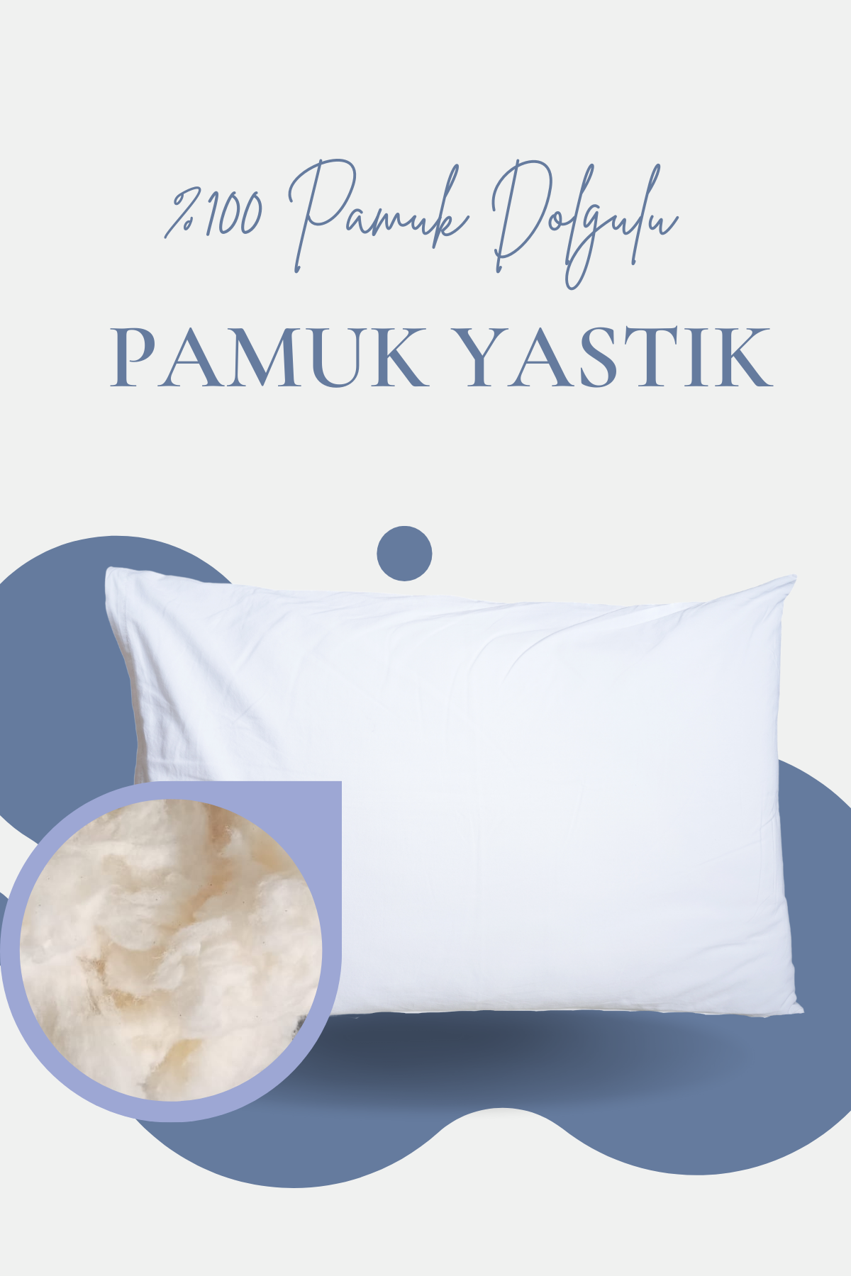 Elyaf Sepeti %100 Pamuk Dolgulu Pamuk Yastık