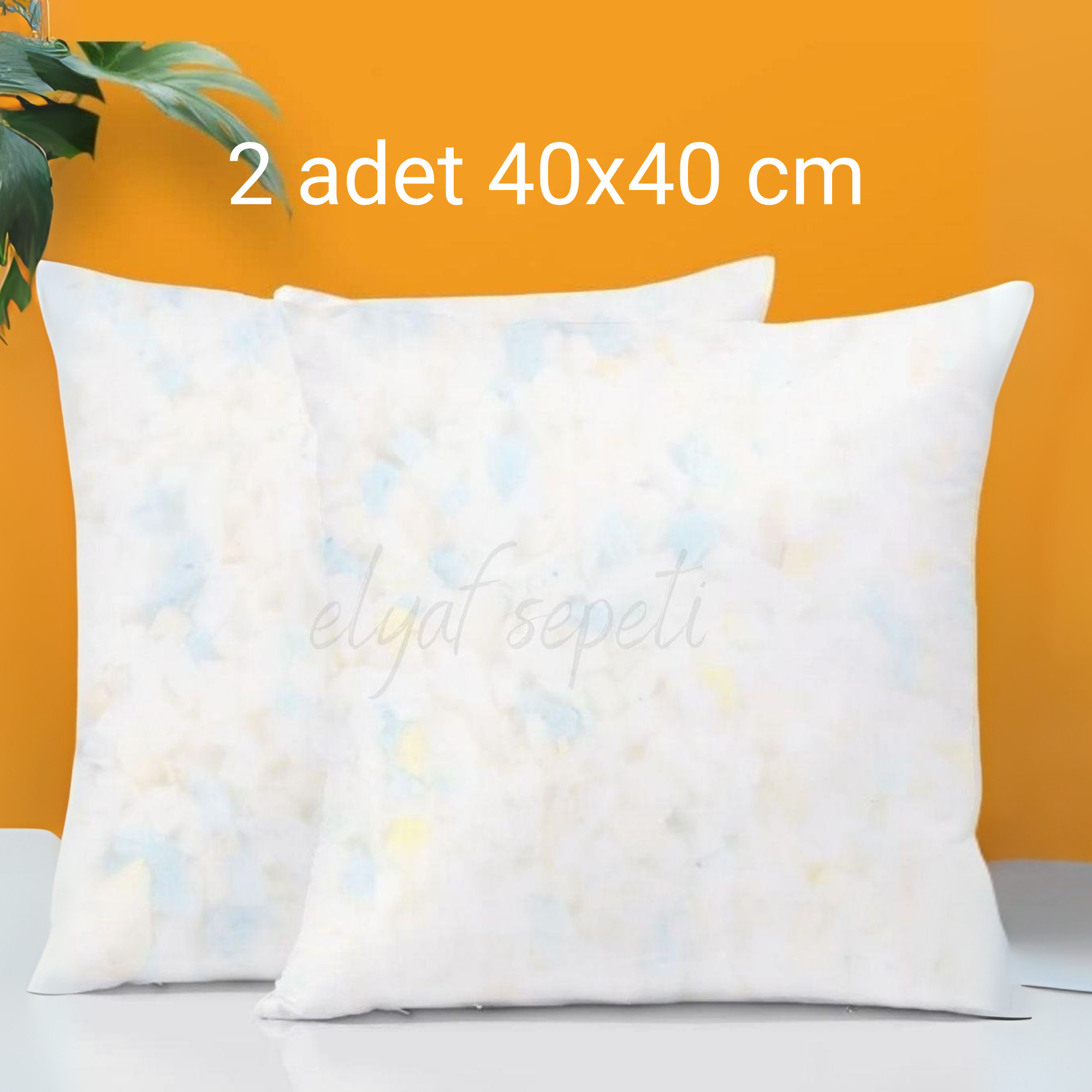 Kare Kırlent Iç Yastık 2 Adet Ultra Dolgun Kırpıntı Sünger Dolgulu Kırlent Yastığı 40x40 cm