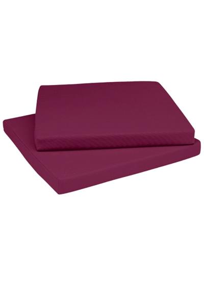 2 Adet Su Geçirmez Kılıflı Sünger Sandalye Minderi 40x40 Mürdüm