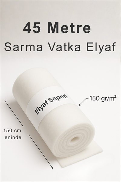 Metrelik Vatka Elyaf 150 Cm Eninde, 150 Gr 45 metre Sarma Elyaf