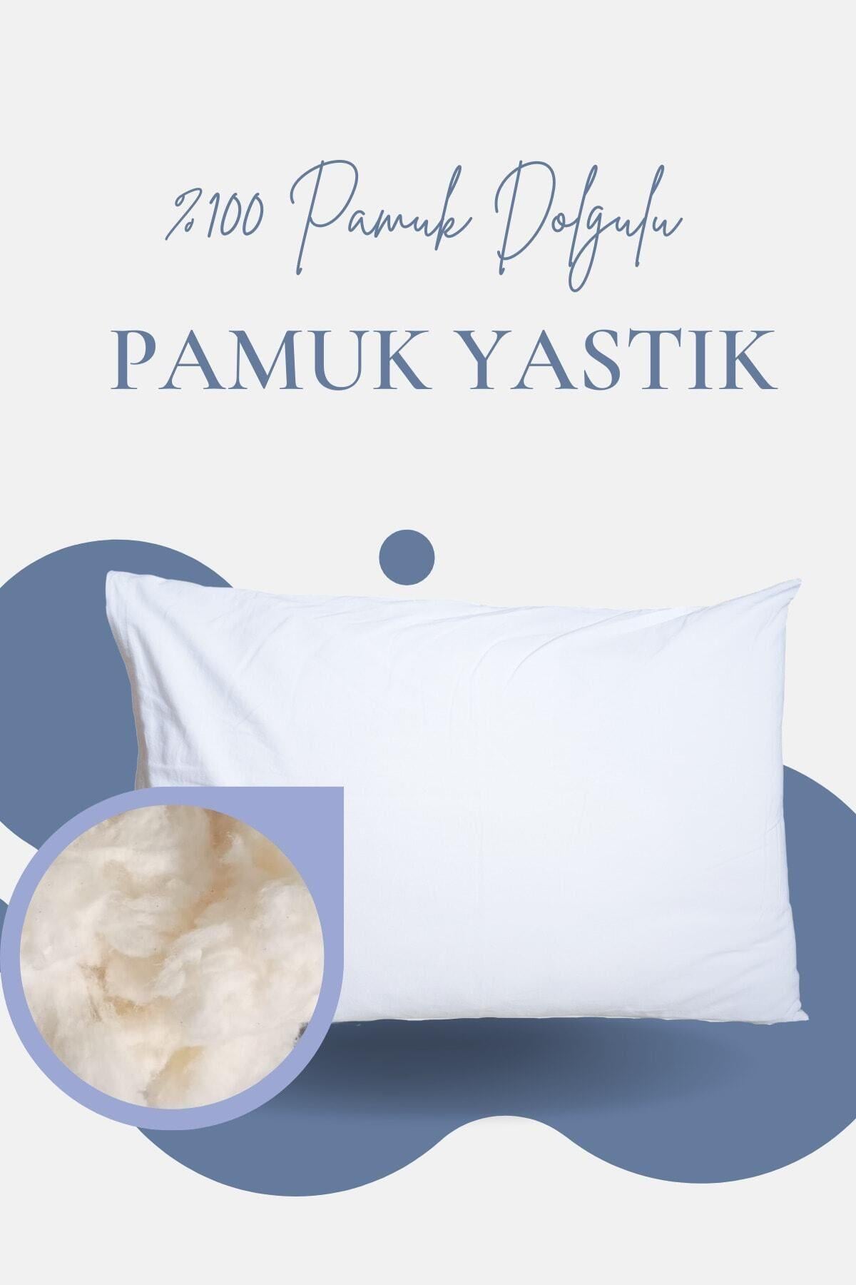 %100 Pamuk Dolgulu Pamuk Yastık