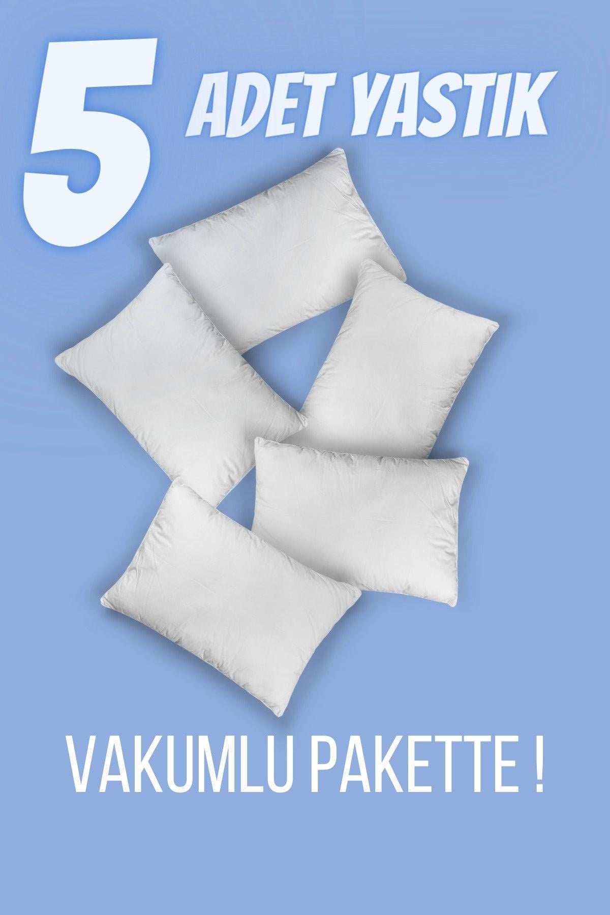 5 Adet Yastık 50x70 Antialerjik Boncuk Silikon Yastık - 5li
