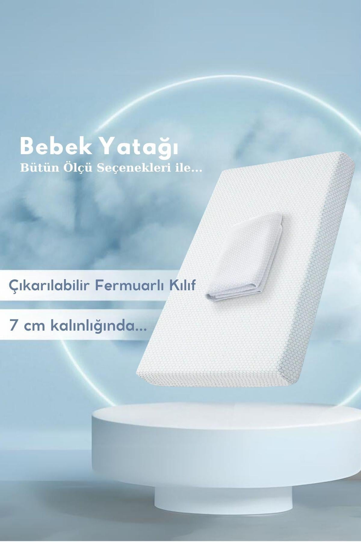Bebek Yatağı Park Beşik Yatağı Çocuk Yatakları Oyun Parkı Yatağı Fermuarlı Cotton Kılıf 70x120
