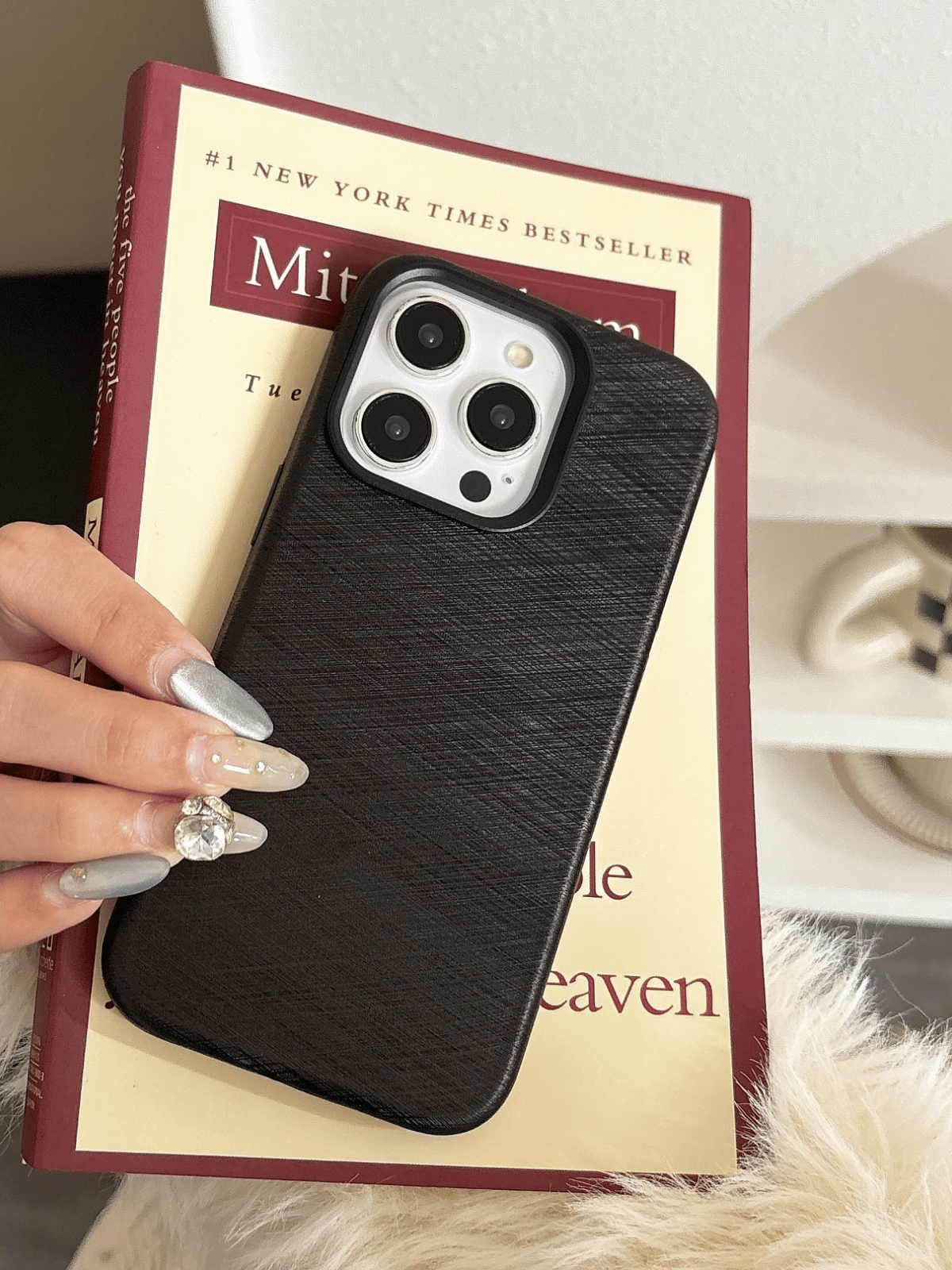 Black TexturaMag Magsefe Iphone Kılıfı