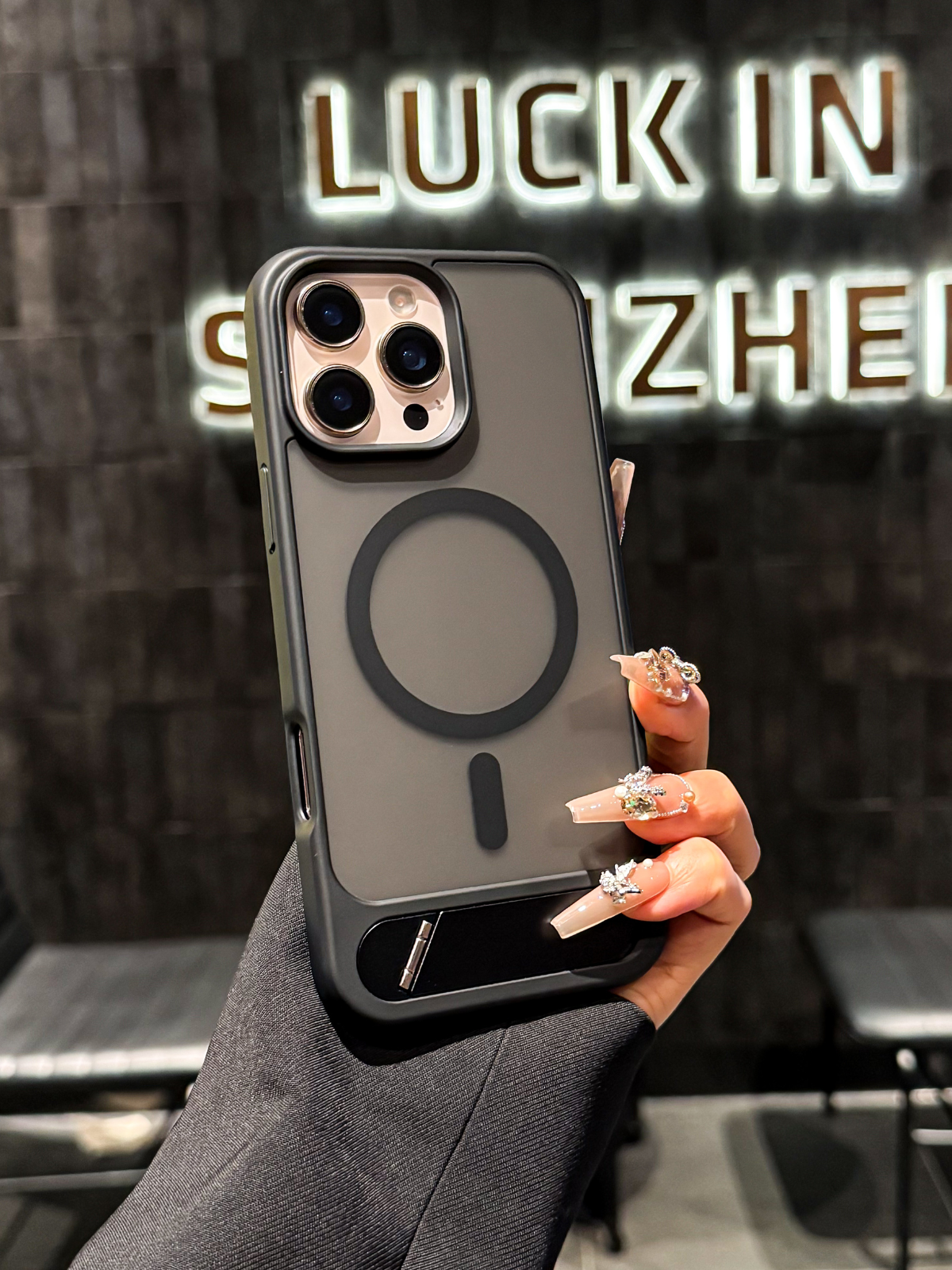 FlexStand Magsafe Iphone Kılıfı Black