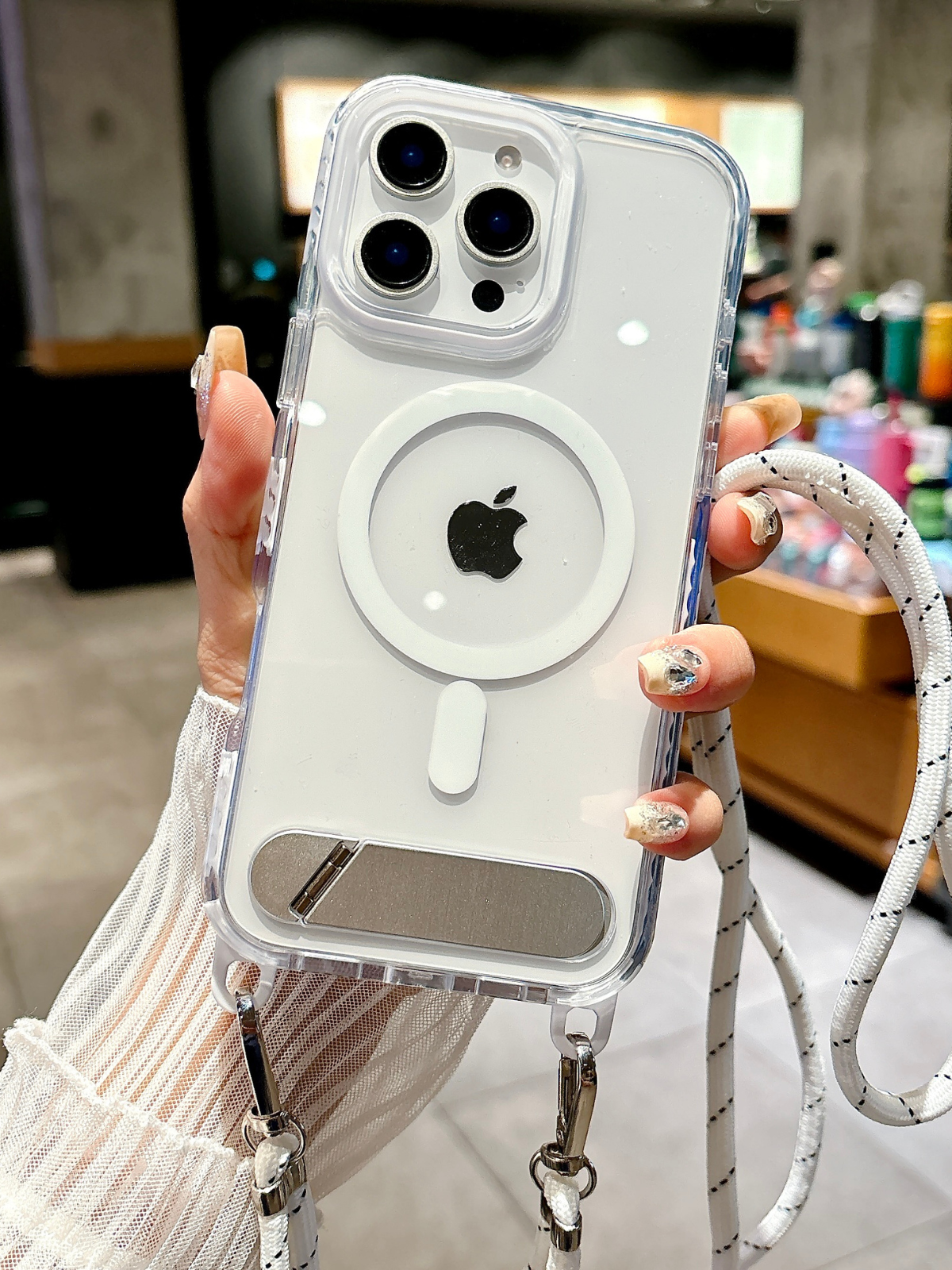 Askılı MagCase Magsafe Iphone Kılıfı Clear