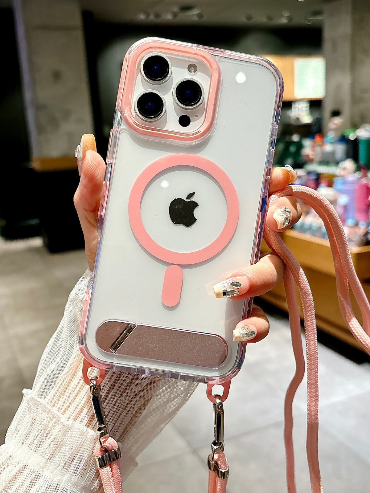 Askılı MagCase Magsafe Iphone Kılıfı Pink