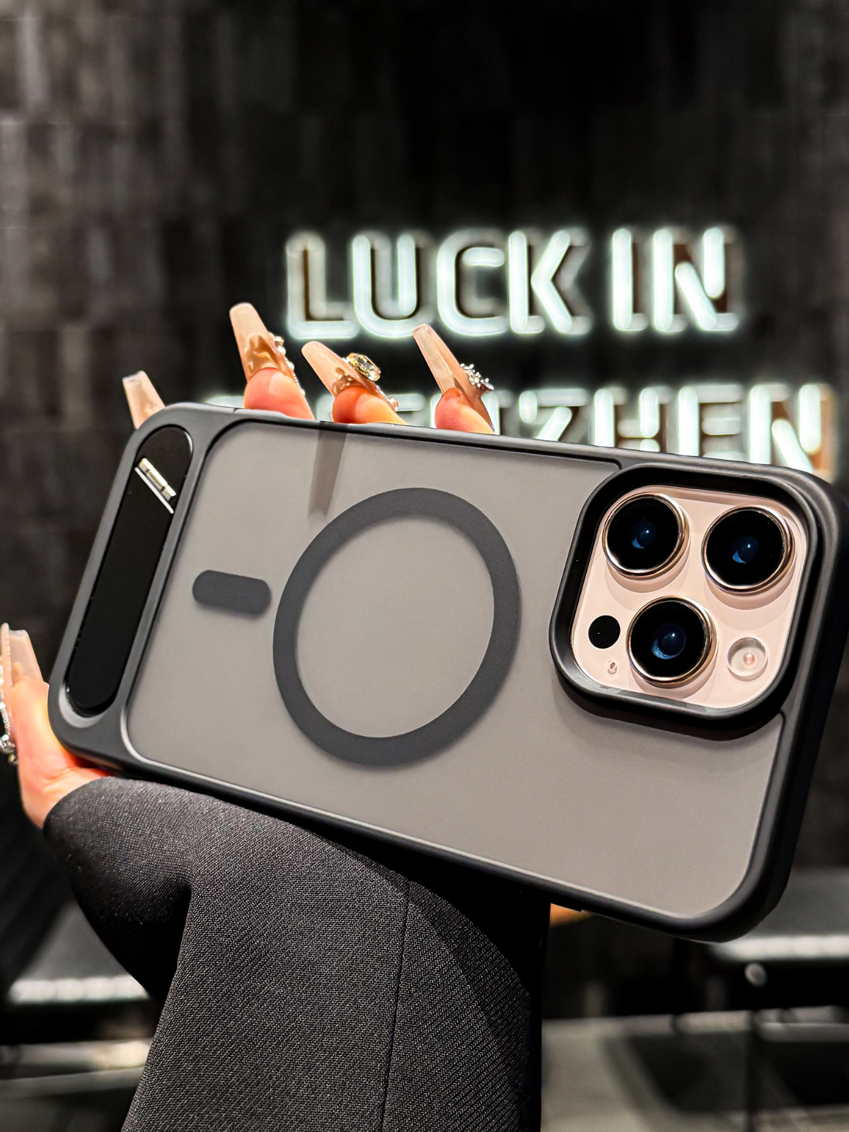 FlexStand Magsafe Iphone Kılıfı Black