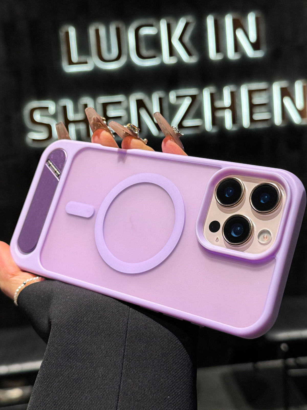 FlexStand Magsafe Iphone Kılıfı Lila